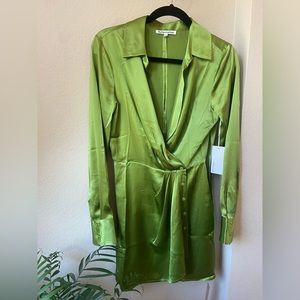 Alaine Silk Dress in Avocado sz 4